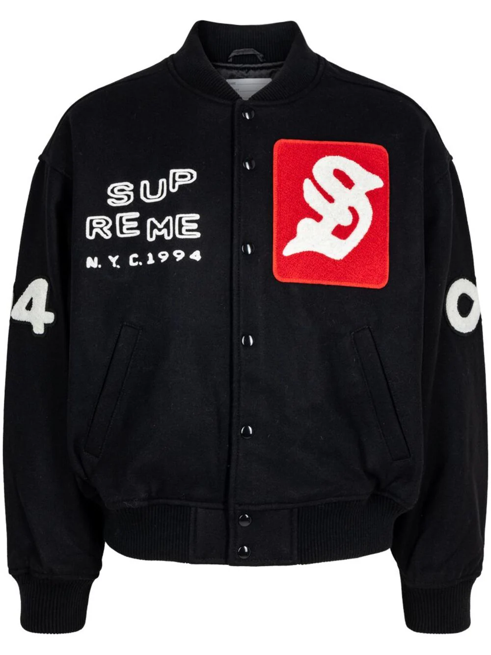 Supreme Tourist Varsity “Black” Jacket: A Bold Fusion of Streetwear and Classic Style缩略图