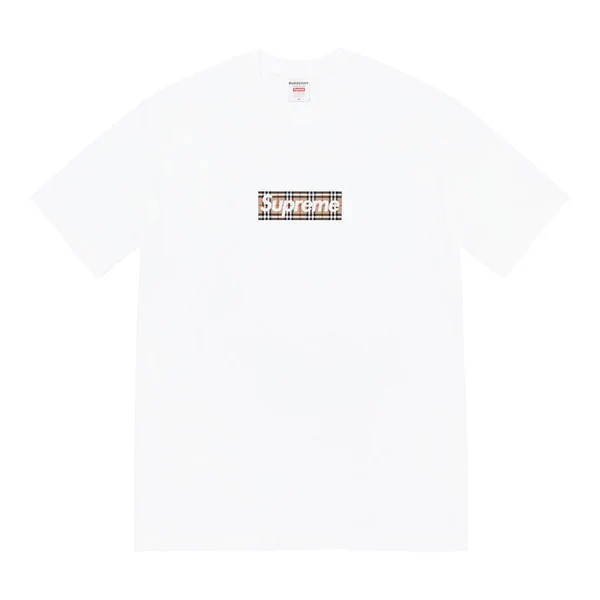 SUPREME®/BURBERRY® BOX LOGO TEE- WHITE插图